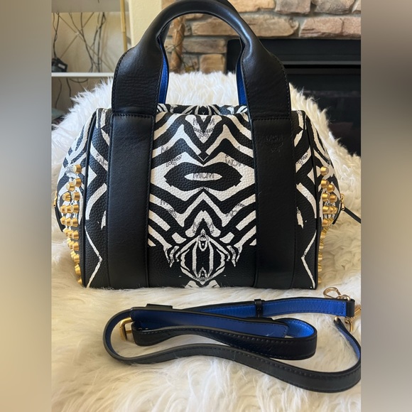 MCM Handbags - NWOT Funky Zebra studded 2 way satchel